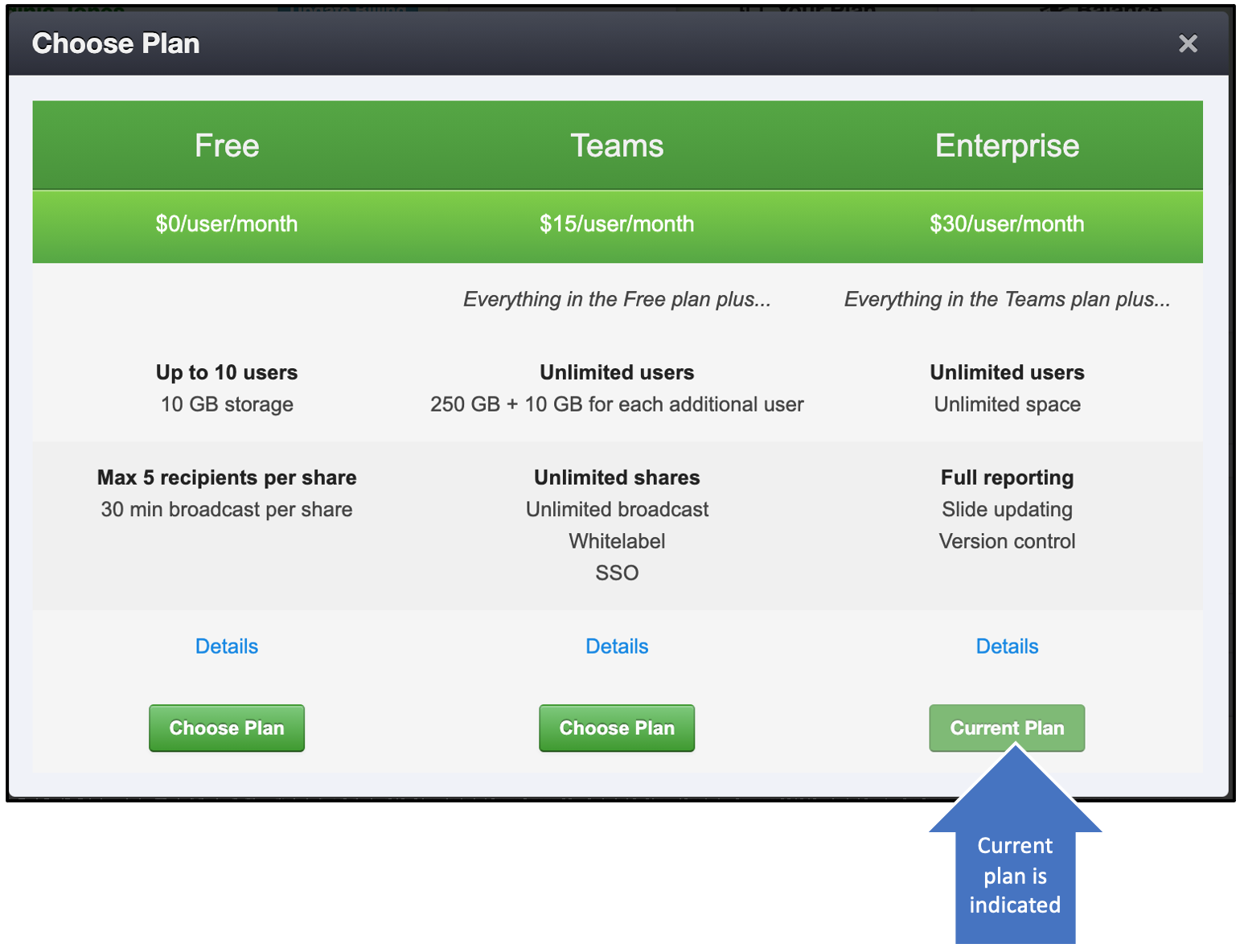 Plan options