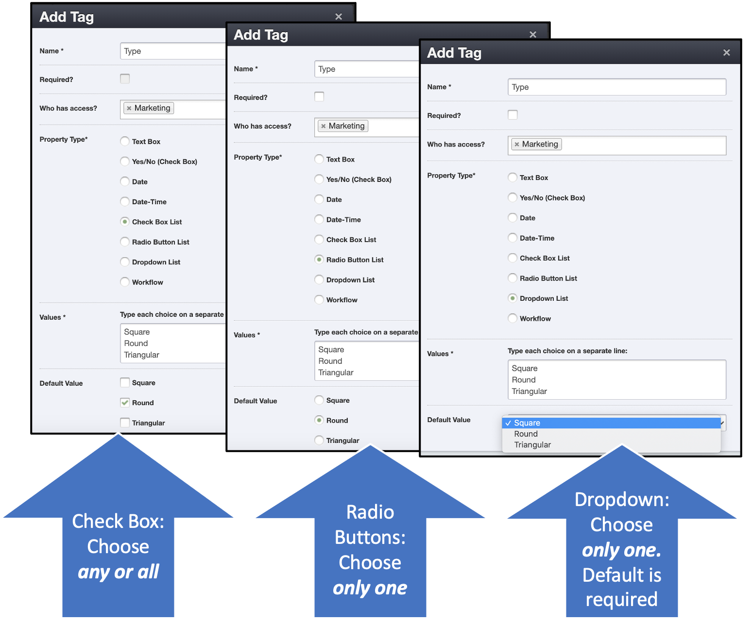 Option tags